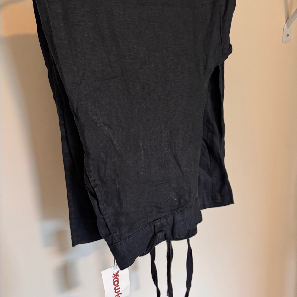 Halston Heritage Black Wide-Leg Chinos - Picture 4 of 5